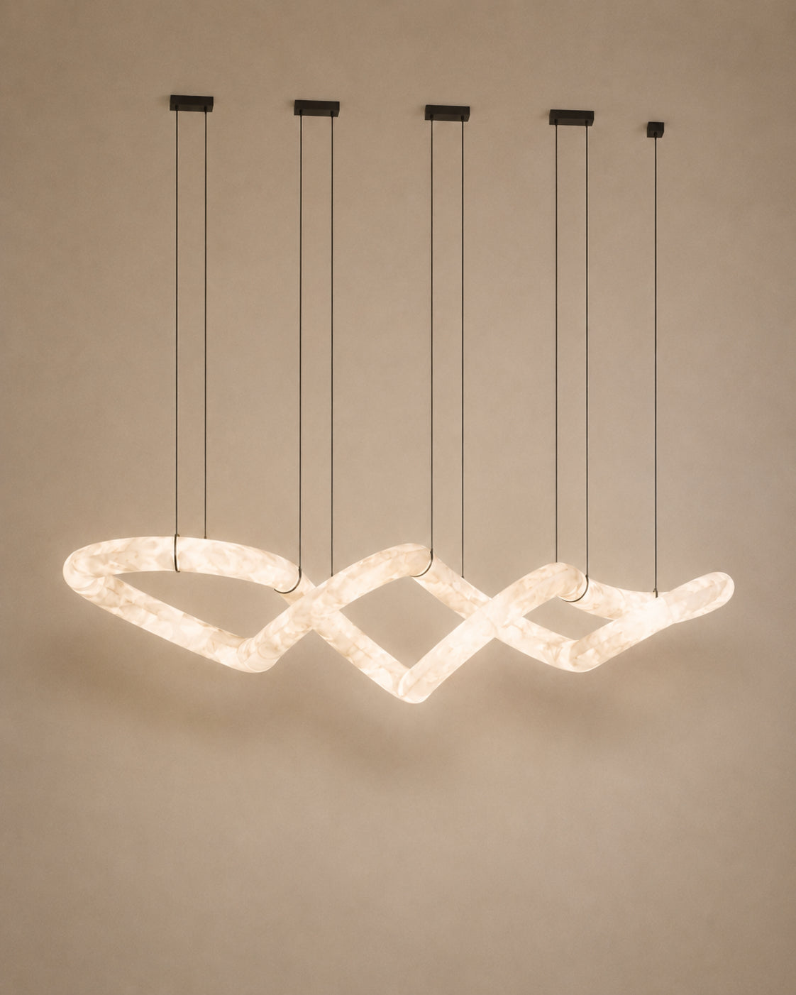 The Sirocco Chandelier - alabaster lighting fixture | Athiri Home