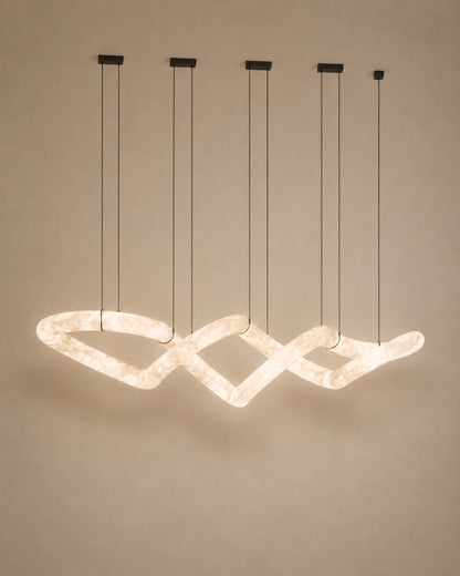The Sirocco Chandelier - alabaster lighting fixture | Athiri Home
