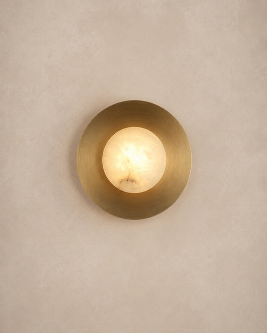 The Ora Sconce - alabaster lighting fixture | Athiri Home